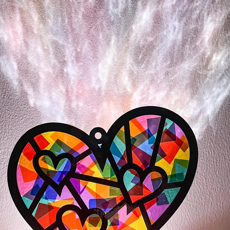 EggSun 36 Sets Valentine's Day Suncatchers Craft Kit for Kids Ornaments Stained Glass Effect Window Arts and Crafts Kit for Classroom Holiday Birthday Projects Home Favors Decorations Ages 4 8 12 - Image 2